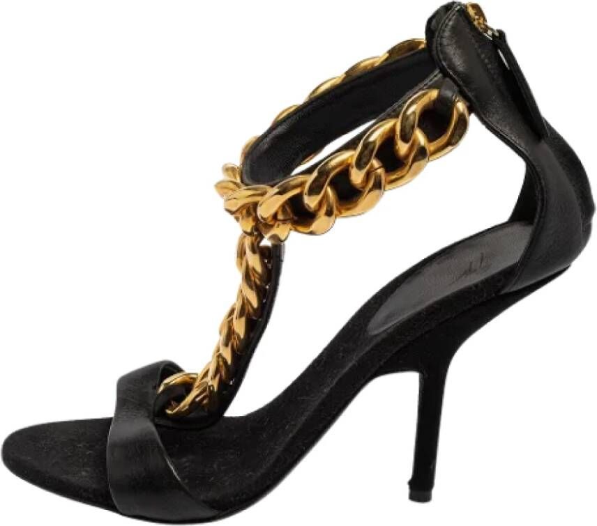 Giuseppe Zanotti Pre-owned Leather sandals Black Dames