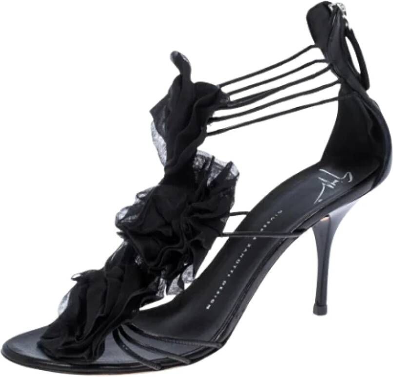 Giuseppe Zanotti Pre-owned Leather sandals Black Dames