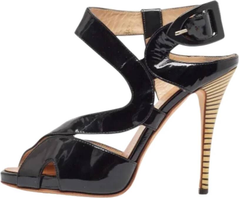 Giuseppe Zanotti Pre-owned Leather sandals Black Dames