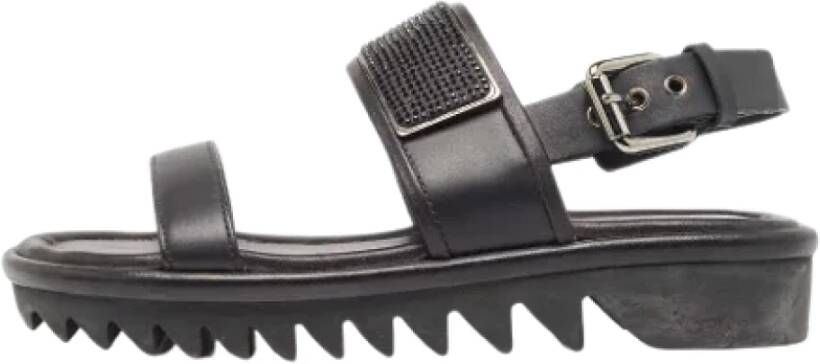Giuseppe Zanotti Pre-owned Leather sandals Black Dames