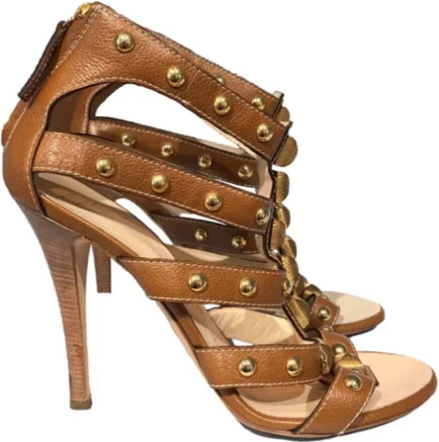 Giuseppe Zanotti Pre-owned Leather sandals Brown Dames