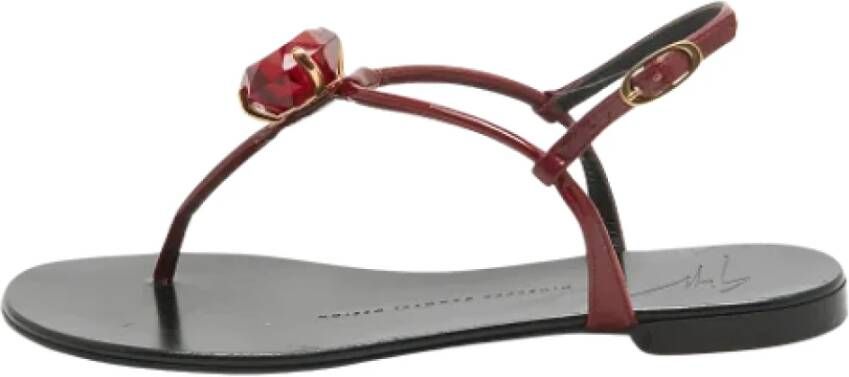 Giuseppe Zanotti Pre-owned Leather sandals Red Dames