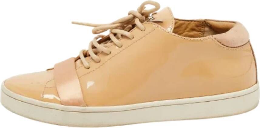 Giuseppe Zanotti Pre-owned Leather sneakers Beige Dames