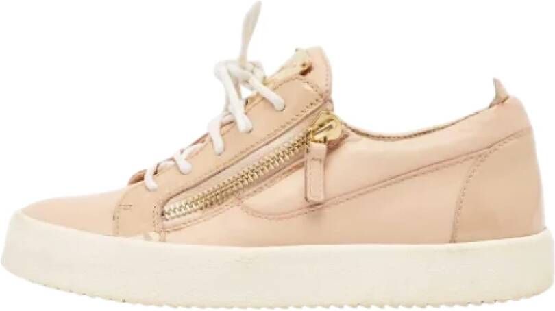 Giuseppe Zanotti Pre-owned Leather sneakers Beige Dames