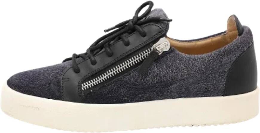 Giuseppe Zanotti Pre-owned Leather sneakers Blue Heren