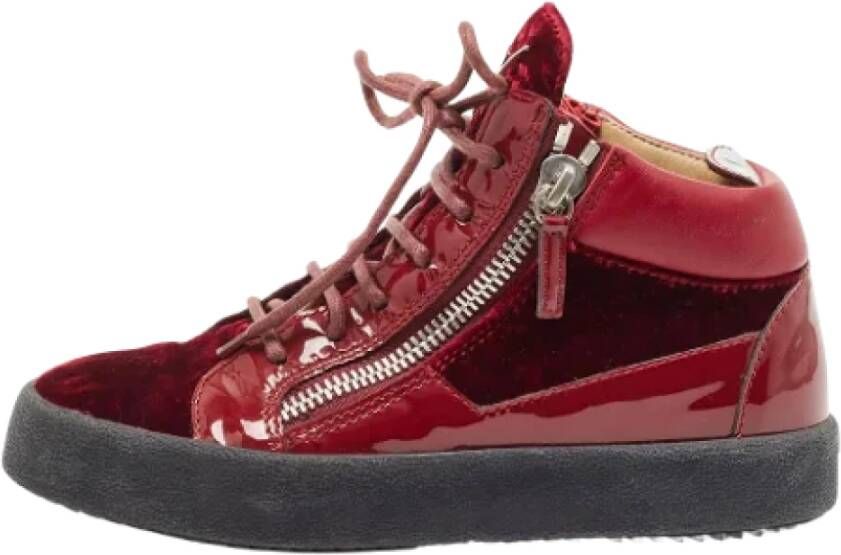 Giuseppe Zanotti Pre-owned Leather sneakers Red Dames