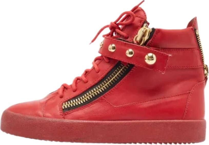 Giuseppe Zanotti Pre-owned Leather sneakers Red Heren