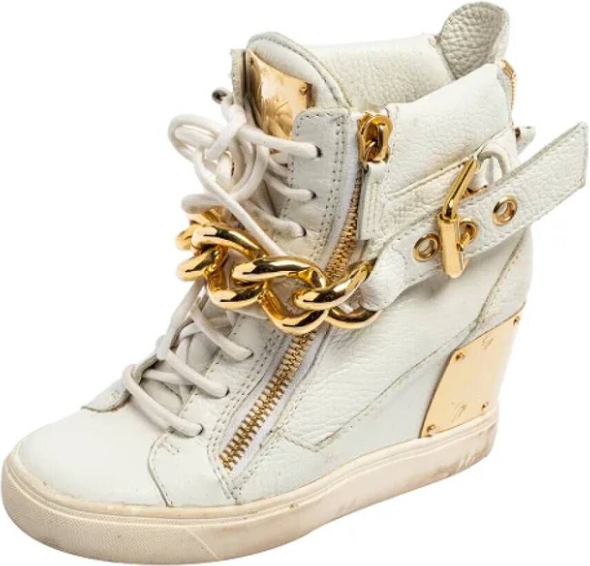 Giuseppe Zanotti Pre-owned Leather sneakers White Dames