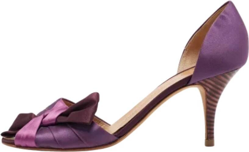 Giuseppe Zanotti Pre-owned Satin heels Purple Dames