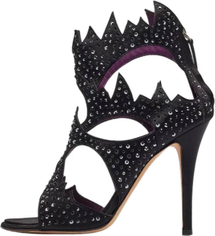 Giuseppe Zanotti Pre-owned Satin sandals Black Dames
