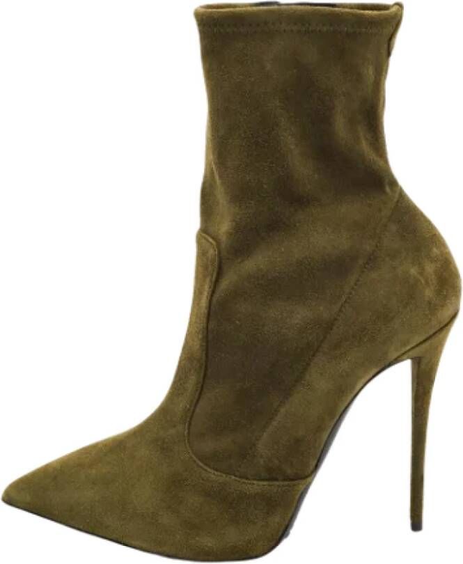 Giuseppe Zanotti Pre-owned Suede boots Green Dames