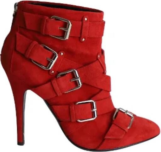 Giuseppe Zanotti Pre-owned Suede boots Red Dames