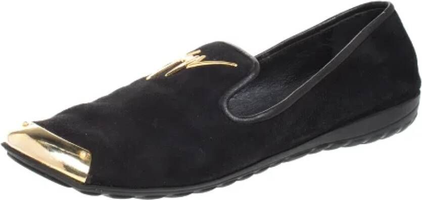 Giuseppe Zanotti Pre-owned Suede flats Black Dames