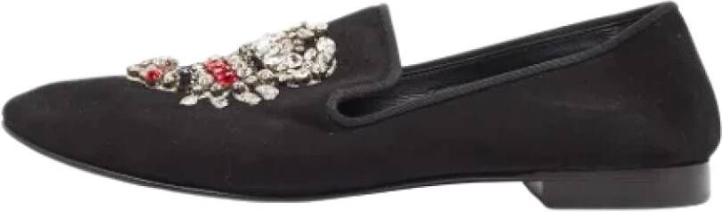 Giuseppe Zanotti Pre-owned Suede flats Black Dames