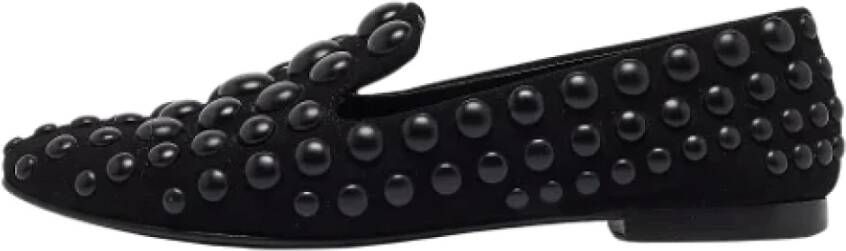 Giuseppe Zanotti Pre-owned Suede flats Black Dames
