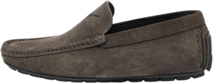 Giuseppe Zanotti Pre-owned Suede flats Gray Dames