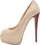 Giuseppe Zanotti Pre-owned Suede heels Beige Dames - Thumbnail 1