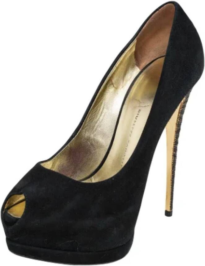 Giuseppe Zanotti Pre-owned Suede heels Black Dames