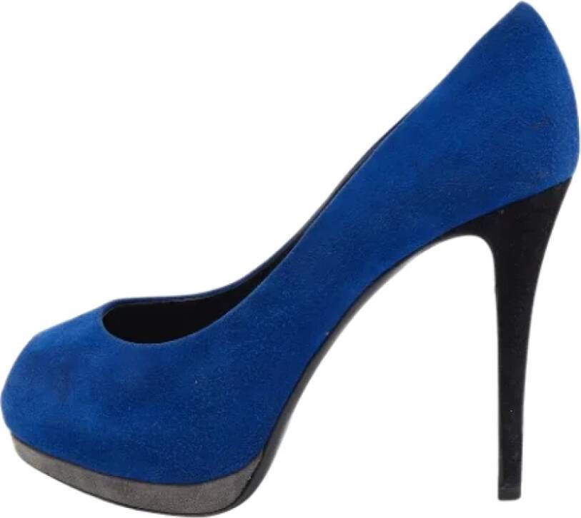 Giuseppe Zanotti Pre-owned Suede heels Blue Dames