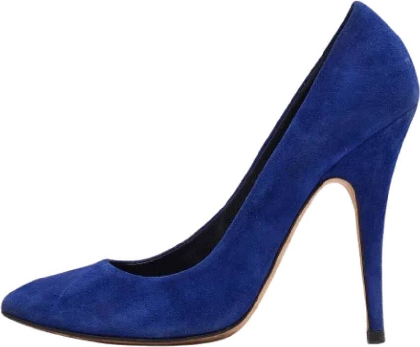 Giuseppe Zanotti Pre-owned Suede heels Blue Dames