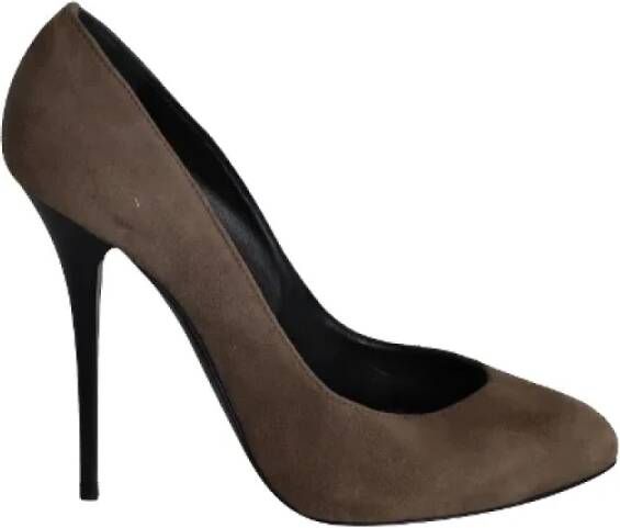 Giuseppe Zanotti Pre-owned Suede heels Brown Dames