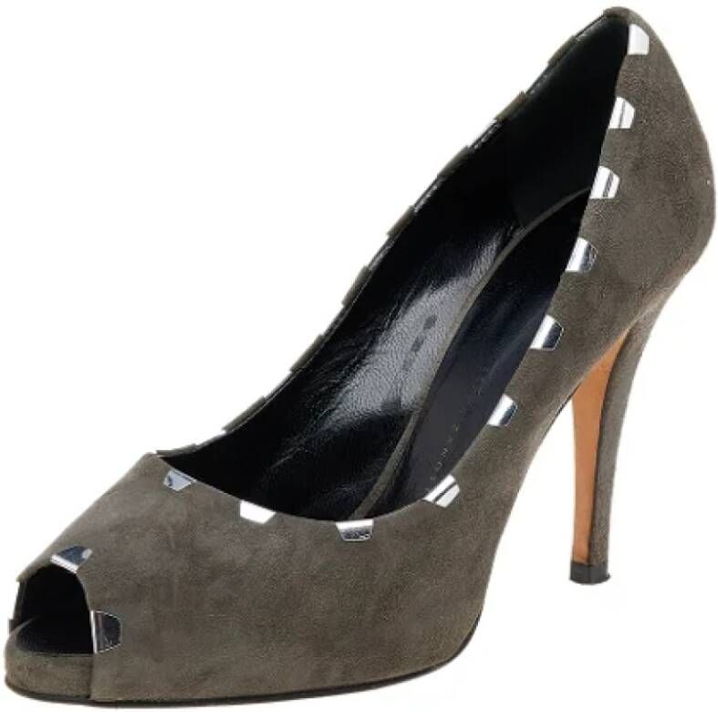 Giuseppe Zanotti Pre-owned Suede heels Gray Dames