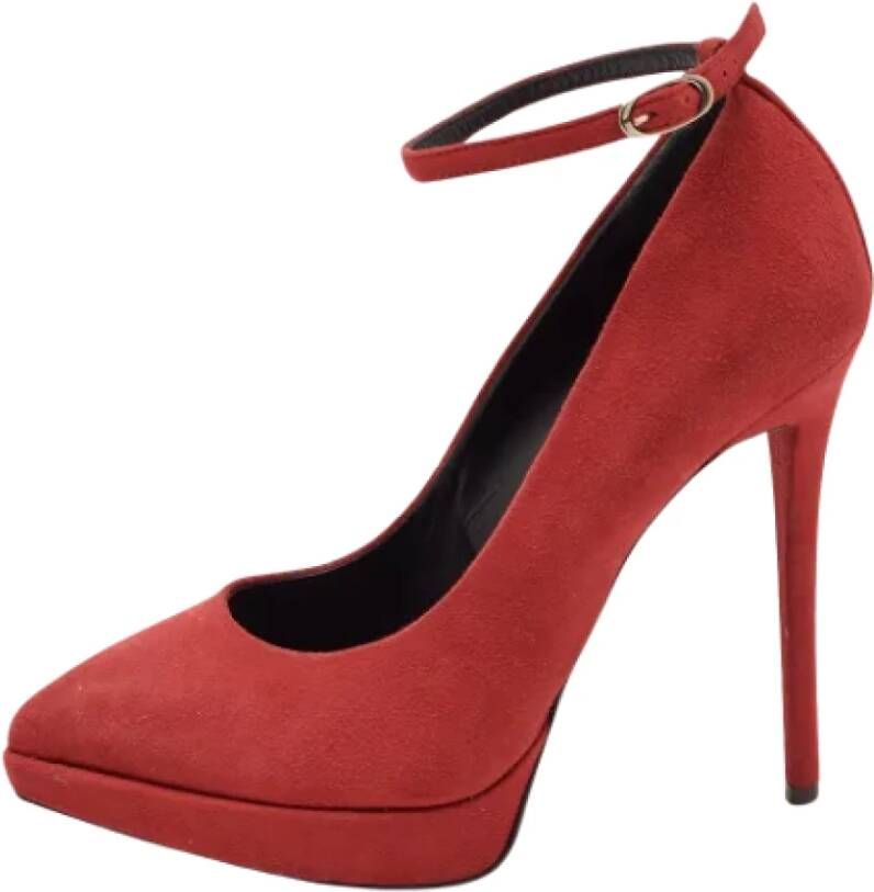 Giuseppe Zanotti Pre-owned Suede heels Red Dames