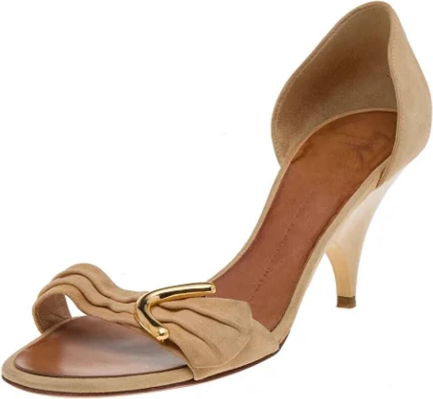 Giuseppe Zanotti Pre-owned Suede sandals Beige Dames