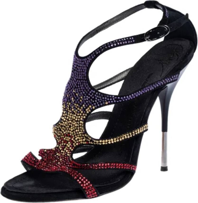 Giuseppe Zanotti Pre-owned Suede sandals Black Dames