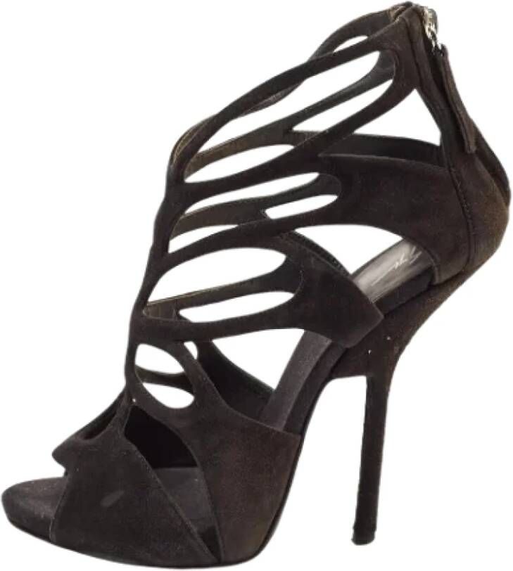 Giuseppe Zanotti Pre-owned Suede sandals Black Dames