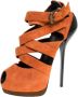 Giuseppe Zanotti Pre-owned Suede sandals Orange Dames - Thumbnail 1