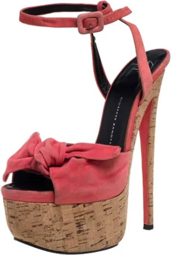 Giuseppe Zanotti Pre-owned Suede sandals Pink Dames