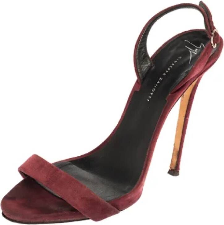 Giuseppe Zanotti Pre-owned Suede sandals Red Dames