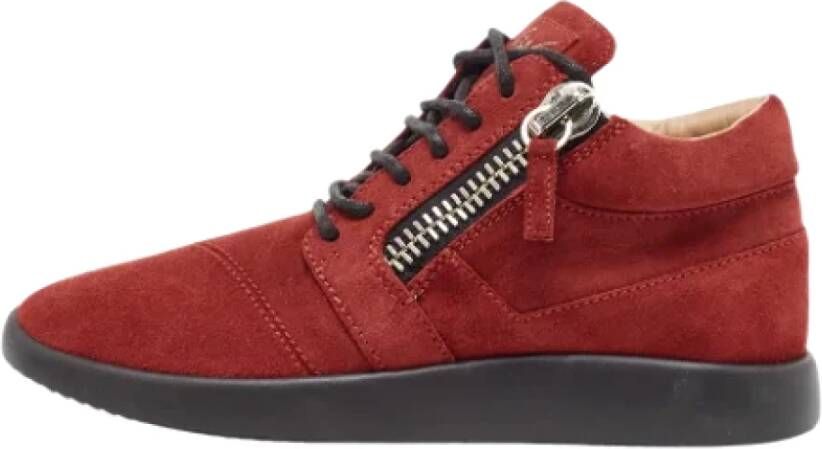 Giuseppe Zanotti Pre-owned Suede sneakers Red Dames