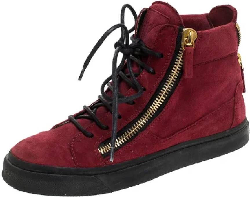 Giuseppe Zanotti Pre-owned Suede sneakers Red Dames