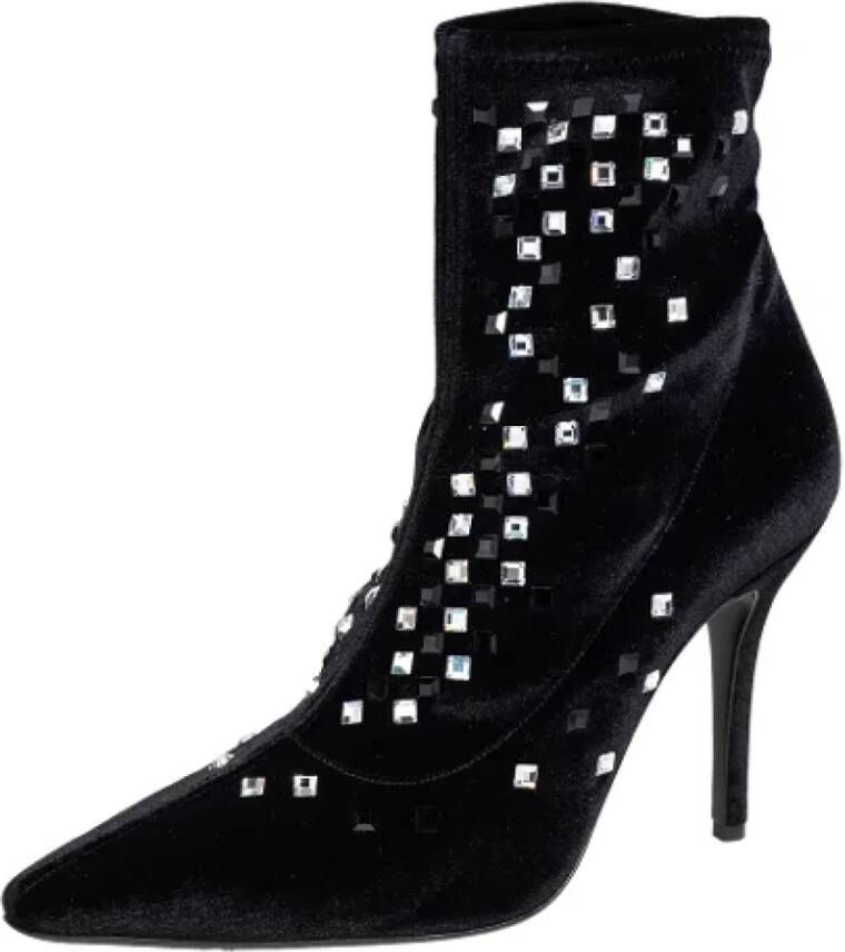 Giuseppe Zanotti Pre-owned Velvet boots Black Dames