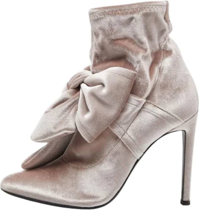 Giuseppe Zanotti Pre-owned Velvet boots Pink Dames