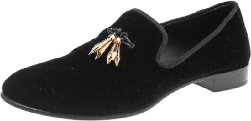 Giuseppe Zanotti Pre-owned Velvet flats Black Dames