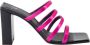 Giuseppe zanotti Roze Leren Muiltjes met Vierkante Open Neus Pink Dames - Thumbnail 1