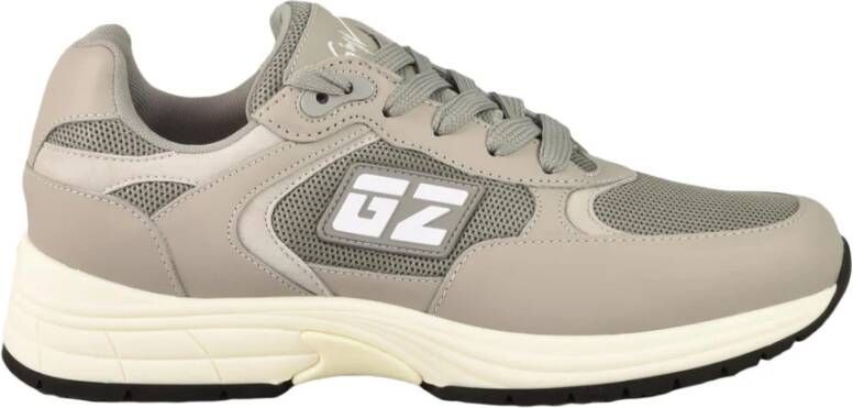 Giuseppe zanotti Stijlvolle Leren en Polyester Schoenen Gray Heren