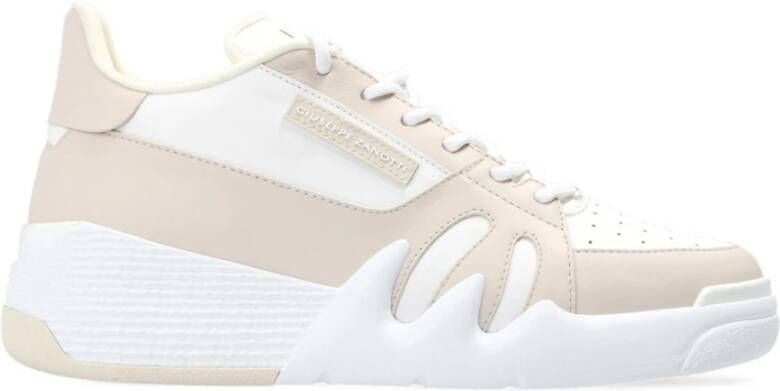 Giuseppe zanotti Leren sneakers met geperforeerd detail White Dames