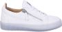 Giuseppe Zanotti Witte Glitter Sneakers Aw23 - Thumbnail 1