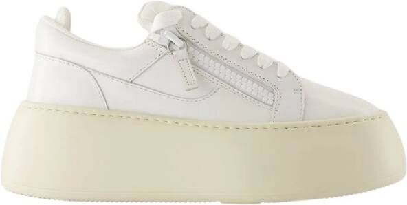 Giuseppe Zanotti Witte leren Maxi Sneakers