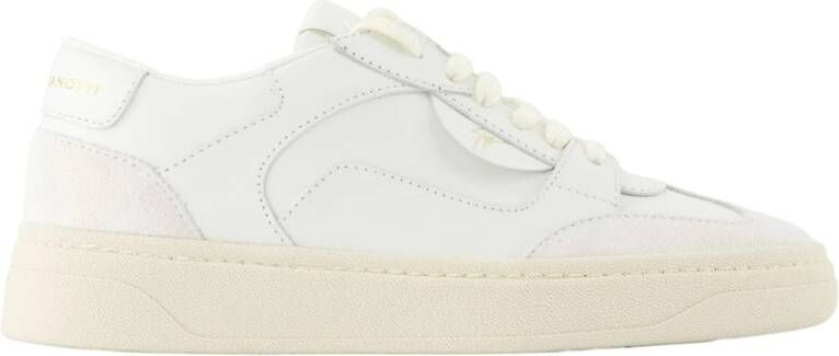 Giuseppe Zanotti Witte Leren Sneakers Glad Lamsvel
