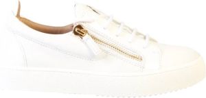 Giuseppe zanotti Witte Veterschoenen met Gouden Details Wit Dames