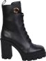 Giuseppe Zanotti Zwarte Enkellaarsjes Vierkante Neus Vetersluiting - Thumbnail 1