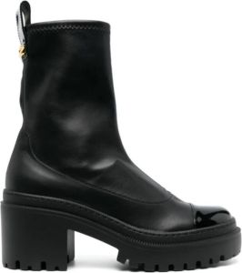 Giuseppe zanotti Zwarte enkellaarzen met logo-applicatie Zwart Dames