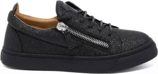 Giuseppe Zanotti Zwarte Glitter Sneakers Gedurfd en Stijlvol