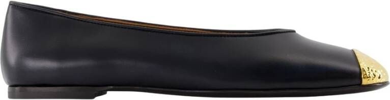 Giuseppe Zanotti Zwarte Leren Ballerina Gladde Kalfshuid