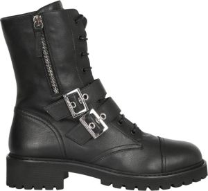 Giuseppe zanotti Zwarte Leren Veterschoenen Zwart Dames